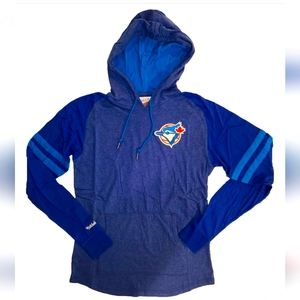 TORONTO BLUE JAYS MLB MITCHELL & NESS ROYAL BLUE LIGHTWEIGHT HOODIE - New!